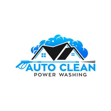 Basınç yıkama sprey logo tasarımı şablon tasarımının vektör grafiği