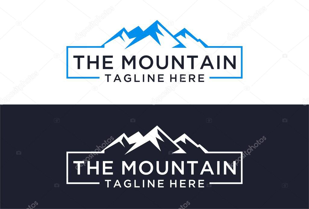 Mountain logo template vector icon illustration design