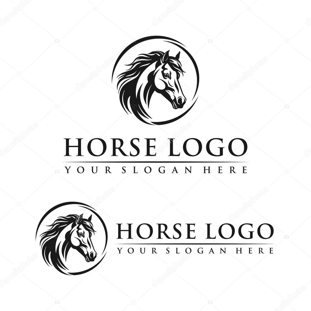 Creative Horse Elegant Logo Symbol Design Illustration Vector