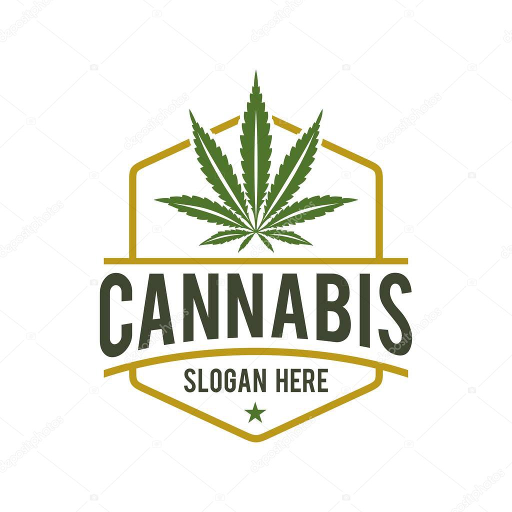 Cannabis Exclusive Logo Design template