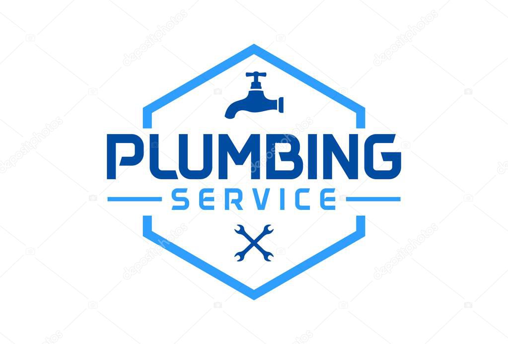 Plumbing service logo vector template