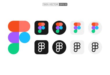 Figma logo simgesi şeffaf png. Yeni Figma simgesi 2025. Yüksek çözünürlüklü vektör çizimi