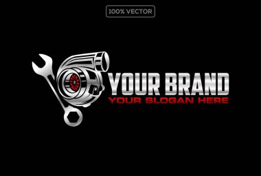 Dizel turbo otomotiv tamir logosu logosu