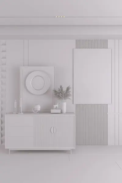 현대적인 욕실의 렌더링 인테리어 디자인 — 스톡 사진