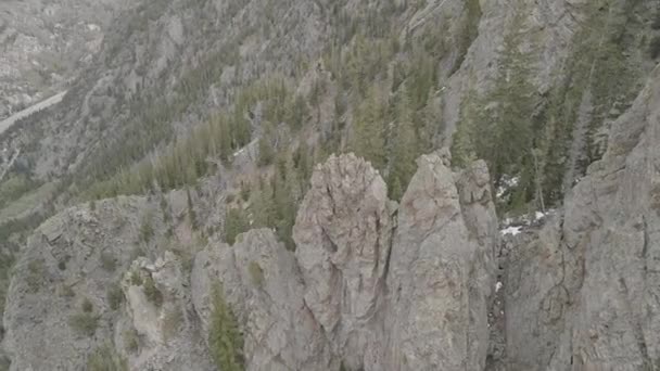 Ostre Klify Zboczu Góry Kolorado Lotu Ptaka Widok Perspektywy Oka — Wideo stockowe