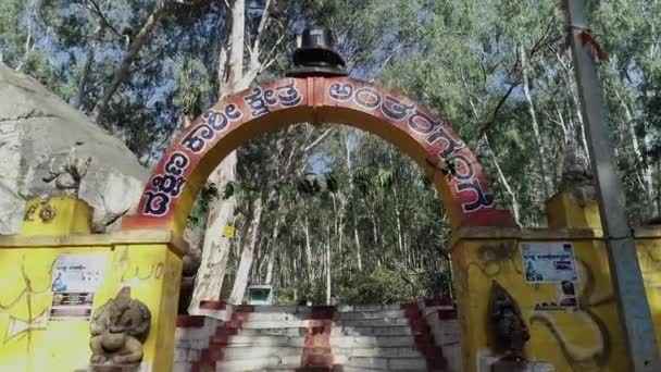 2021年2月21日 印度科拉尔 夏季森林中古寺安塔拉甘古拉尔的入口景观 — 图库视频影像