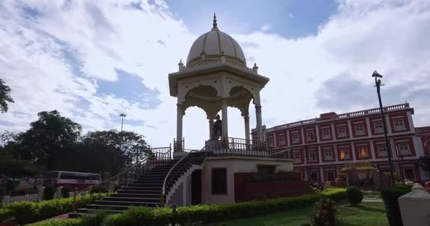 Mysore India June 2016 Aerial View Philosopher Basavanna Sculpture Memorial — стоковое видео