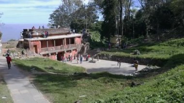 Chikkaballapur,India-january 15,2023:A wide view of Tipu's Summer Residence or guesthouse on top of hill during sunny day