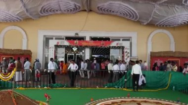 Bangalore,India-January 22,2023:View of people gathered during an millet and organics international trade fair in Bangalore