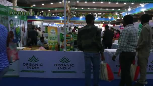 Bangalore India January 2023 View People Gathered Millet Organics International — Stock Video