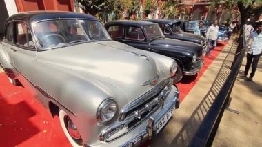 Bangalore,India-February 4,2023:Classic and vintage cars are on display at the Cars Auto Expo exhibition in Bangalore