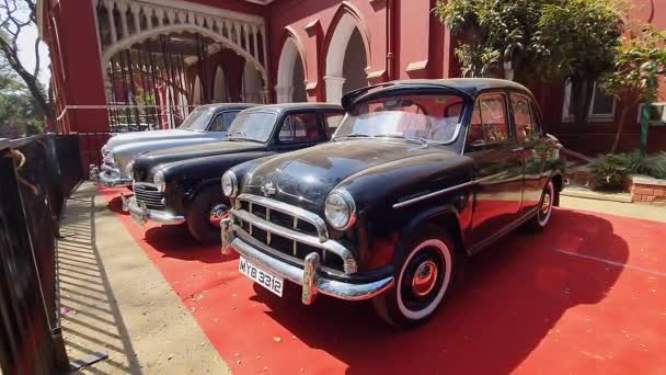 Bangalore India February 2023 Classic Vintage Cars Display Cars Auto — Stok video