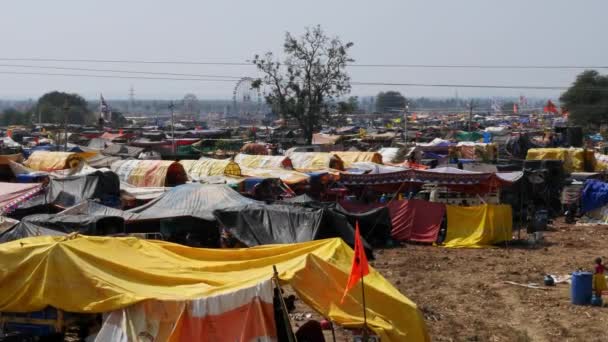 Vijayanagara India February 2023 Wide View Large Number Tents Shelters — Video Stock
