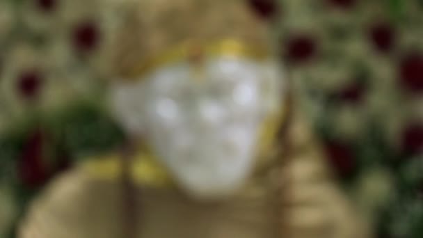 Closeup Appearing Video Sai Ram Sai Baba Idol Blur Normal — Vídeo de stock
