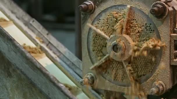 Detailní Záběr Stroje Výrobu Mýdla Pro Zjemnění Mýdla Nebo Vytlačení — Stock video