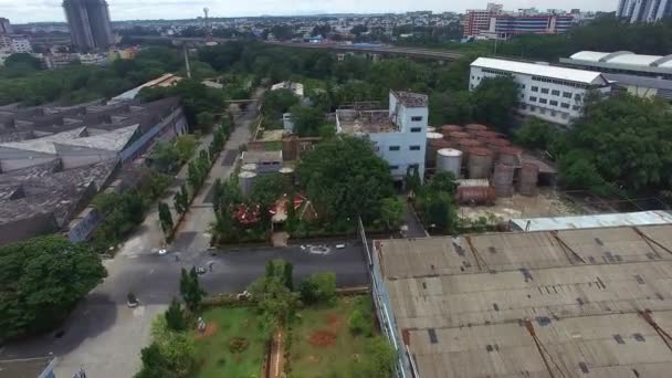 Letecký Pohled Stoletou Továrnu Mýdlo Mysore Samém Srdci Města Bengaluru — Stock video