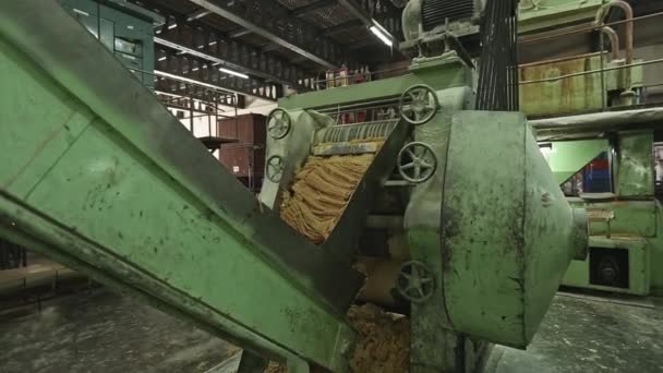Μια Άποψη Των Μηχανημάτων Παραγωγής Σαπουνιού Μέσα Στο Εργοστάσιο Σαπουνιού — Αρχείο Βίντεο
