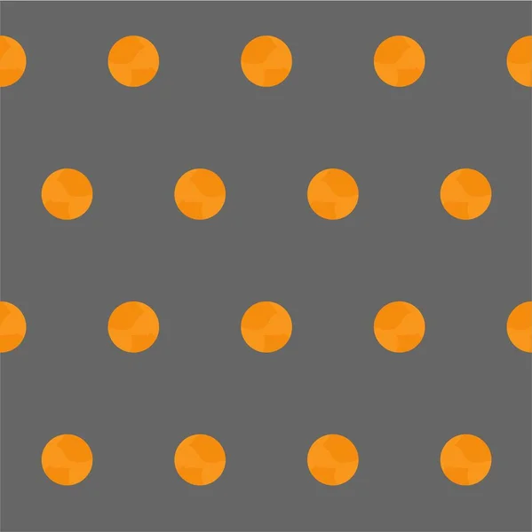 Orangefarbener Kreis Auf Grauem Nahtlosem Muster Vektordarstellung Für Web Für — Stockvektor