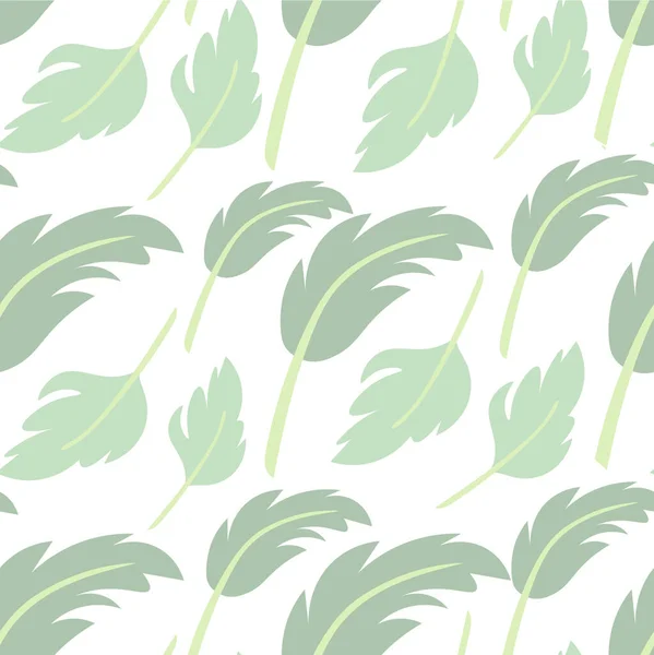 Пастельно Зеленые Листья Печати Рисунок Белом Складе Иллюстрации Веб Печати — стоковое фото