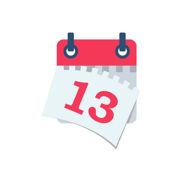 Tear Calendar Sheet Date Calendar Date Deadline Concept Template Page — Stok Vektör