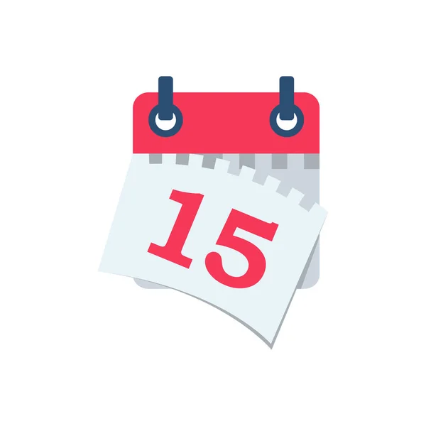 Tear Calendar Sheet Date Calendar Date Deadline Concept Template Page — Stok Vektör