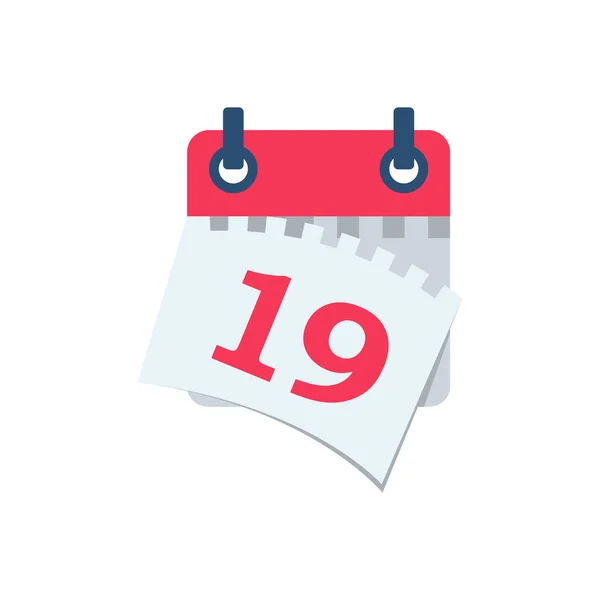 Tear Calendar Sheet Date Calendar Date Deadline Concept Template Page — Διανυσματικό Αρχείο