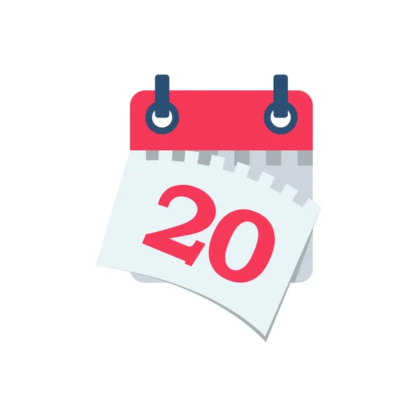 Tear Calendar Sheet Date Calendar Date Deadline Concept Template Page — 图库矢量图片