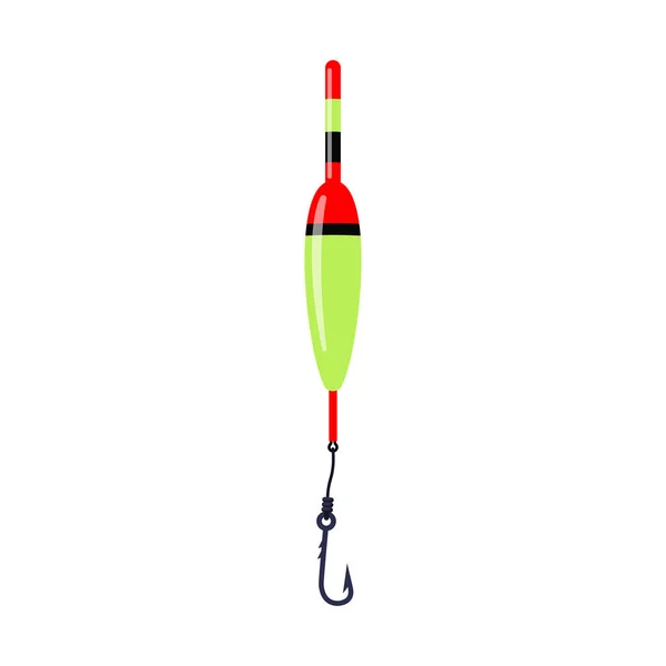 Float Hook Fishing Float Fishing Hook Colorful Bobber Float Icon — Stock Vector