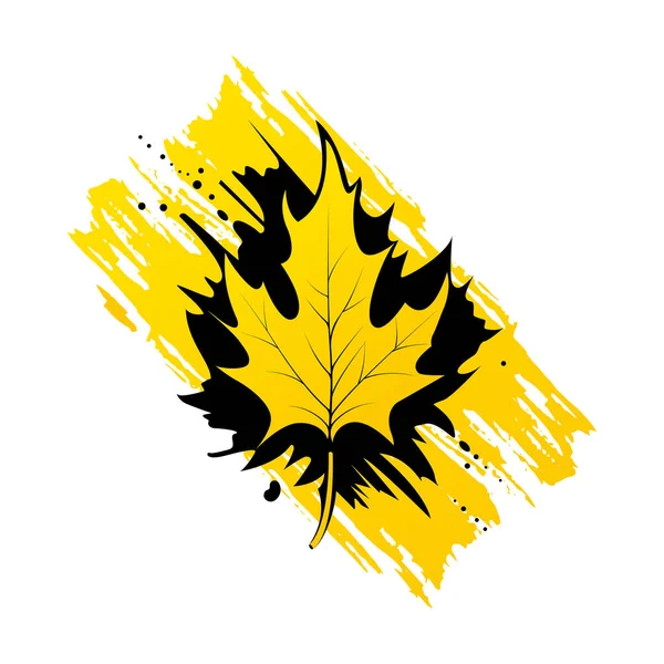 Αφηρημένο Φύλλο Σφενδάμου Πολύχρωμο Κίτρινο Φθινοπωρινό Φύλλο Στοιχείο Προτύπου Banner — Διανυσματικό Αρχείο