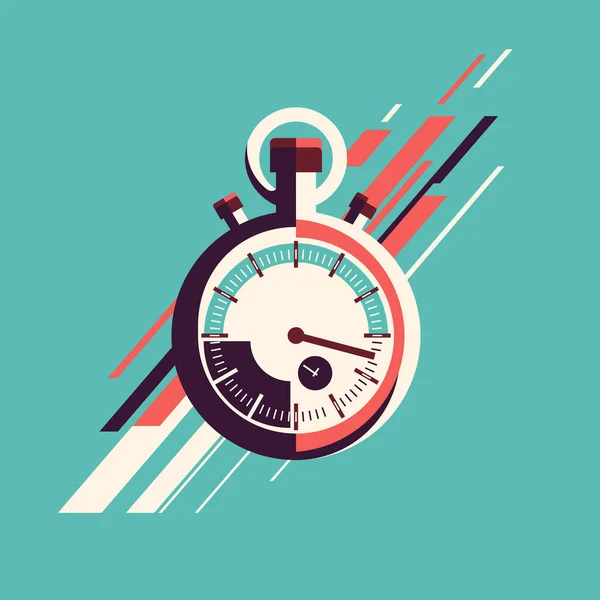 Abstracte Gekleurde Stopwatch Stopwatch Cartoon Design Icoon Timer Geïsoleerd Achtergrond — Stockvector