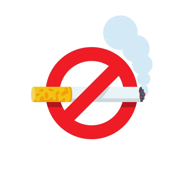 Niet Roken Rood Bord Verbiedt Het Roken Van Sigaretten Sigaretten — Stockvector
