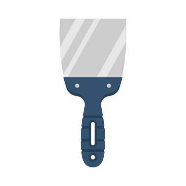 Beyaz arka planda izole edilmiş macun bıçağı. İnşaat ve onarım için aletler. Sıva ya da macun sür. Ev aletleri. Vektör illüstrasyon düz tasarım. 