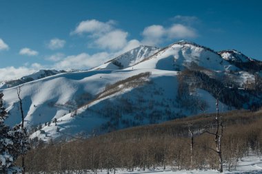 Kışın Utah 'ın Wasatch Dağları