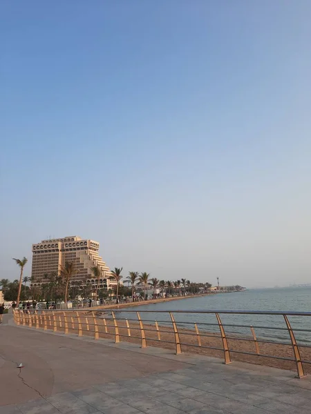 Schöner Sonnenuntergang Jeddah Corniche Die Jeddah Corniche Auch Als Jeddah — Stockfoto