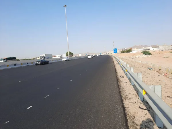 Vacker Utsikt Över Jeddah Makkah Motorvägen Dagtid Saudiarabien — Stockfoto
