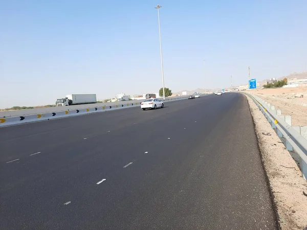 Vacker Utsikt Över Jeddah Makkah Motorvägen Dagtid Saudiarabien — Stockfoto