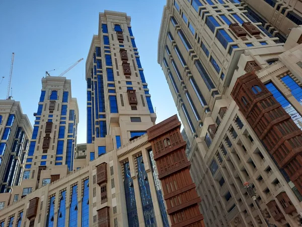 Вид Многоэтажные Жилые Дома Джабаль Омара Перед Масджид Аль Харам — стоковое фото