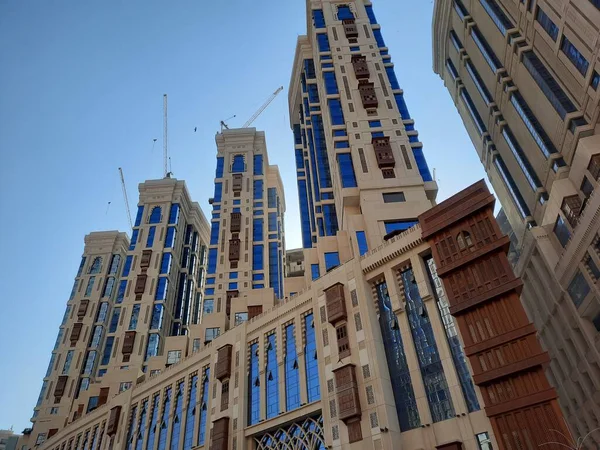 Вид Многоэтажные Жилые Дома Джабаль Омара Перед Масджид Аль Харам — стоковое фото