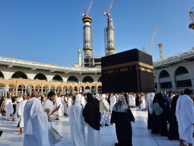 Pilgrims from all over the world are performing Tawaf in Masjid Al Haram in Mecca.