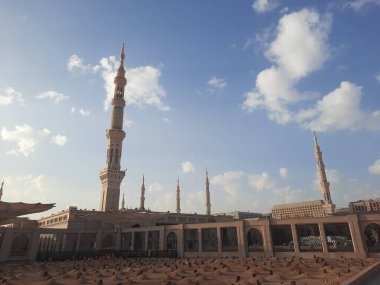 An evening view of the Jannat al-Baqi cemetery, located some distance from Masjid al-Nabawi. 