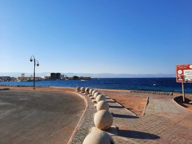 The mesmerizing view of the deep blue waters of Haql beach in Saudi Arabia.