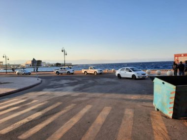The mesmerizing view of the deep blue waters of Haql beach in Saudi Arabia.