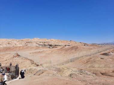 A view of the site of Moses Well is also known as Bir Al-Saidani in Bada, Tabuk, Saudi Arabia. This well is located between the desert and the mountains. A large number of pilgrims go for pilgrimage. This well has now dried up.