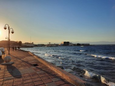 The mesmerizing view of the deep blue waters of Haql beach in Saudi Arabia. Haql Beach in Saudi Arabia is famous for its deep blue water and natural beauty.