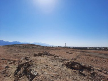 A view of the site of Moses Well is also known as Bir Al-Saidani in Bada, Tabuk, Saudi Arabia. This well is located between the desert and the mountains. A large number of pilgrims go for pilgrimage. This well has now dried up.