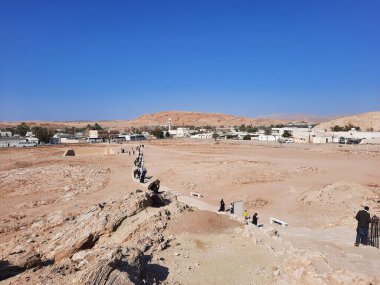 A view of the site of Moses Well is also known as Bir Al-Saidani in Bada, Tabuk, Saudi Arabia. This well is located between the desert and the mountains. A large number of pilgrims go for pilgrimage. This well has now dried up.