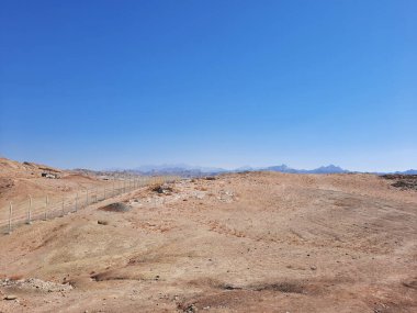 A view of the site of Moses Well is also known as Bir Al-Saidani in Bada, Tabuk, Saudi Arabia. This well is located between the desert and the mountains. A large number of pilgrims go for pilgrimage. This well has now dried up.