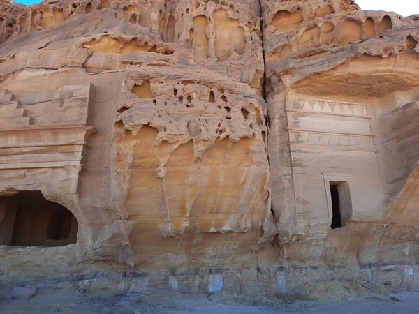 沙特阿拉伯Al Ula Hegra Madain Saleh 考古遗址的美丽白昼景观 — 图库照片
