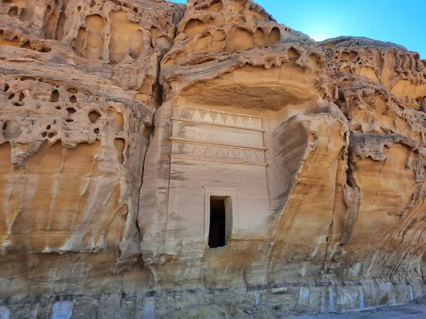 Beautiful Daytime View Hegra Madain Saleh Archaeological Site Ula Saudi — Stock Photo, Image