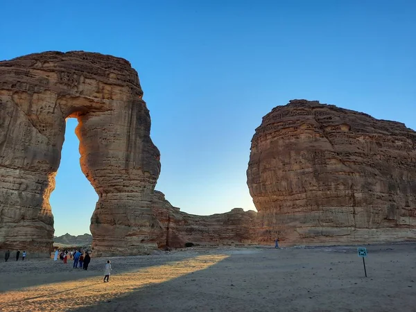 Prachtig Uitzicht Elephant Rock Ula Saoedi Arabië Toeristen Massaal Naar — Stockfoto